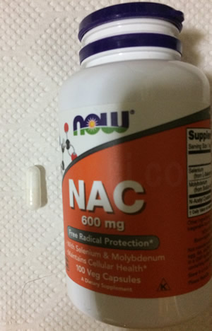 Now Foods NAC（N-アセチルシステイン）600mgサイズ