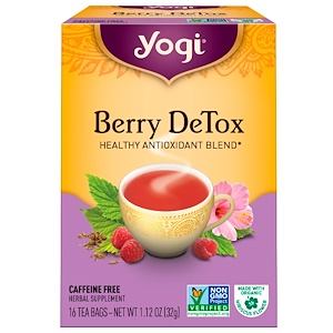 Yogi Tea 液果による解毒（Berry DeTox） カフェインフリー 16ティーバッグ